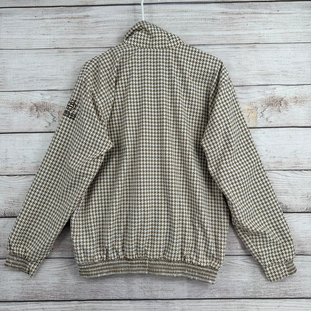 Vintage Sunderland of Scotland Houndstooth Weathebeater Pullover Womens M Brown - Picture 2 of 9